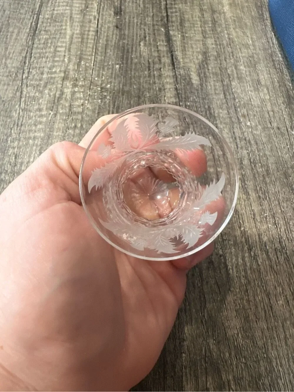Edinburgh Crystal Thistle Shot Glass Etched Thistle Cut Shot Glass Small